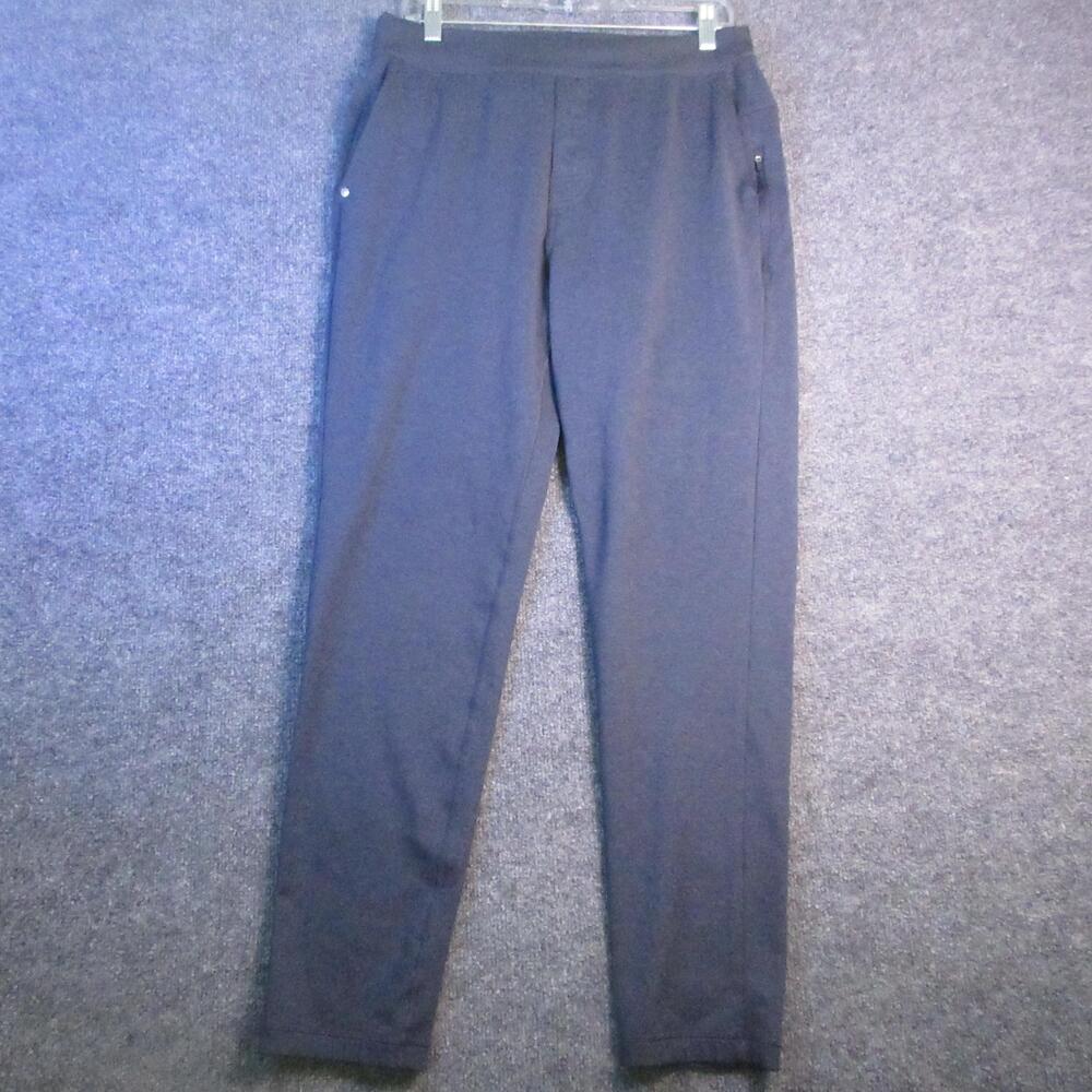 Vuori Pants Mens Medium Blue Knit Jogger Sweatpants Elastic Waist Zip Pocket